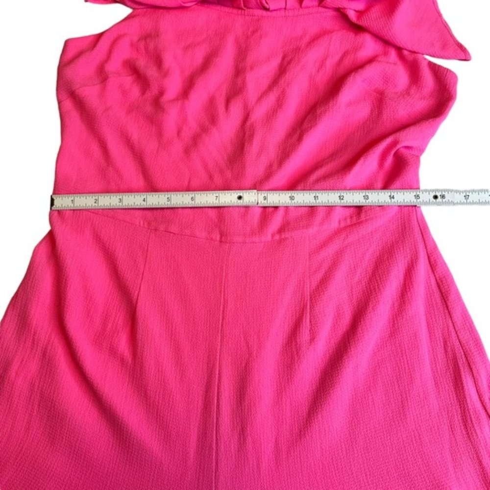 Betsey Johnson Pink Off-Shoulder Ruffle Jumpsuit - Picture 10 of 14